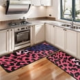 thumbnail image 3 of Kitchen Rugs Sets Of 2,Pink and Black Of Leopard Print Anti Fatigue Kitchen Mat Rugs Non Slip Washable,Decorative Kitchen Floor Mats for Kitchen,Sink,Laundry,17"x47"+17"x47", 3 of 5