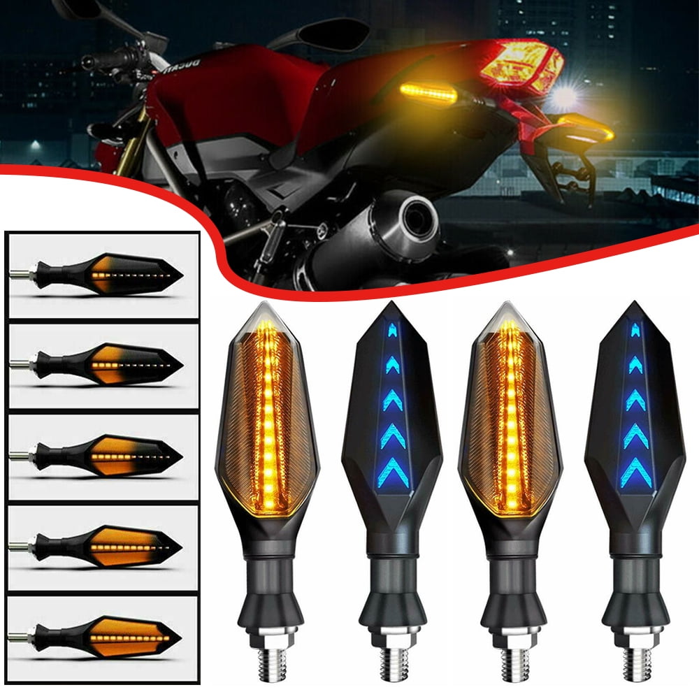 2pcs Flexible 12LED Motorcycle Flowing Turn Signal Lights/Blinker/Indicator Lamp