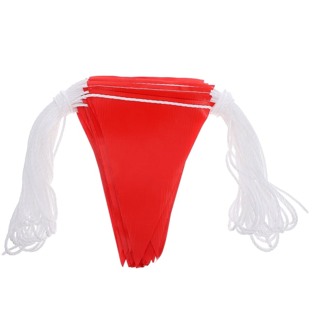 Pennant Safety Flags 30m Reflective Flagging Banner Warning Flags Marking Flags On String For Construction Sites Traffic Control Sporting Events
