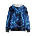 thumbnail image 4 of Pzuqiu Wolf Boys Hoodies 11-13 Comfortable Full Zip Hooded Kids Sweatshirt Lightness Soft Long Sleeve Jacket Outfits Fleece Hooded Clothes with Pocket for Boys Teens Youth, 4 of 6