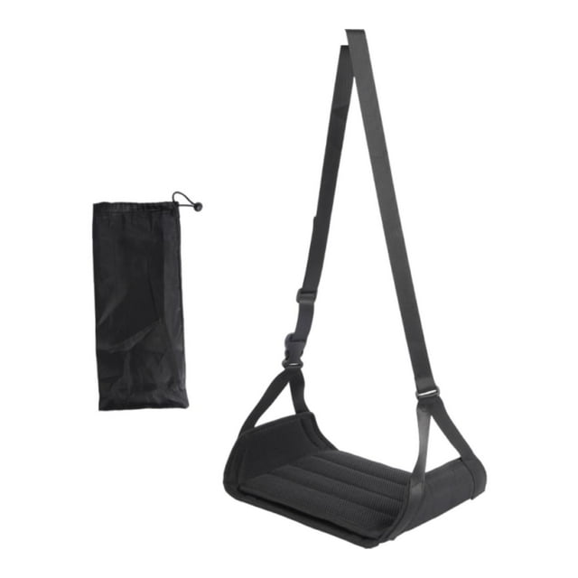 Hamaca para pies de avión, cómoda tela Oxford, accesorios para reposapiés de avión Negro