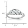 thumbnail image 2 of FJC Finejewelers 14 kt White Gold 1.50ct. Three Stone with Side G H I True Light Moissanite Engagement Ring, 2 of 8