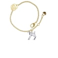 thumbnail image 2 of Delight Jewelry Silvertone Equestrian Horse Gold-tone Rose Link Chain Bracelet, 6.25"+1.75" Extender, 2 of 4