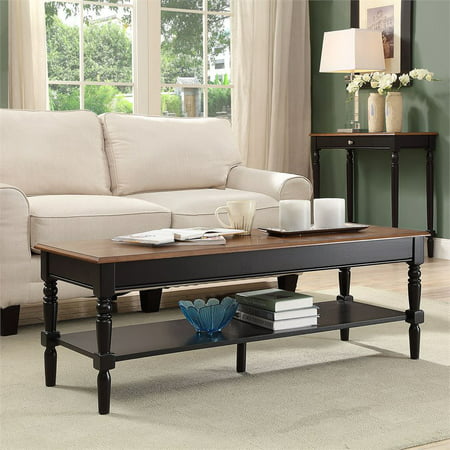 Convenience Concepts French Country, Convenience Concepts French Country Coffee Table Dark Walnut Black