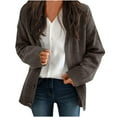 thumbnail image 2 of Suéter de punto de manga larga con capucha y cuello alto para mujer, informal, de invierno, con cuello alto, holgado, de punto, con capucha, 2 of 4