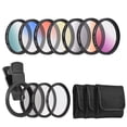 thumbnail image 2 of Kit de teléfonos inteligentes de filtro de lente de teléfono de 52 mm con filtros graduados de 7 colores + cpl + filtro star + filtro de Cerca + reemplazo de clip de montaje para, 2 of 7