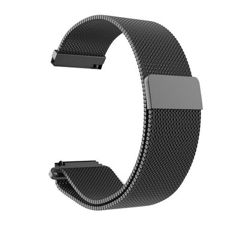 SOATUTO for Samsung Galaxy Watch 3 45mm 46mm / Watch 46mm / Samsung Gear S3 Classic / Gear S3 Frontier 22MM Band Milanese Loop Stainless Steel Metal Strap Replacement with Magnetic Closure - Black