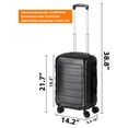 thumbnail image 4 of 22 Inch Hardside Expandable Luggage ,Carry On Luggage With Spinner Wheels,Travel Suitcase Black, 4 of 9