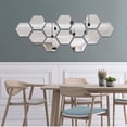 thumbnail image 2 of 12PCS Hexagon Acrylic Mirror Wall Sticker Tiles Sheet Decorative Geometric 3D Art DIY Removable Self Adhesive Mirror w/4 color, 2 of 8