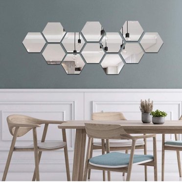 Modern Hexagon Acrylic Mirrors – Shatterproof & Safe For Any Room (Choose Your Size!)