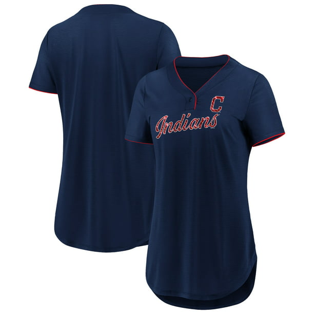 Cleveland Indians Fanatics Branded Women's Diva Jersey V-Neck T-Shirt ...