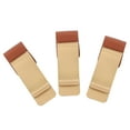 thumbnail image 2 of FRCOLOR File Clamp 3pcs Metal File Clips Notes Clips Students Paper File Folder Stationary Leather Pen Clip,2.76"X0.91"X0.43", 2 of 4