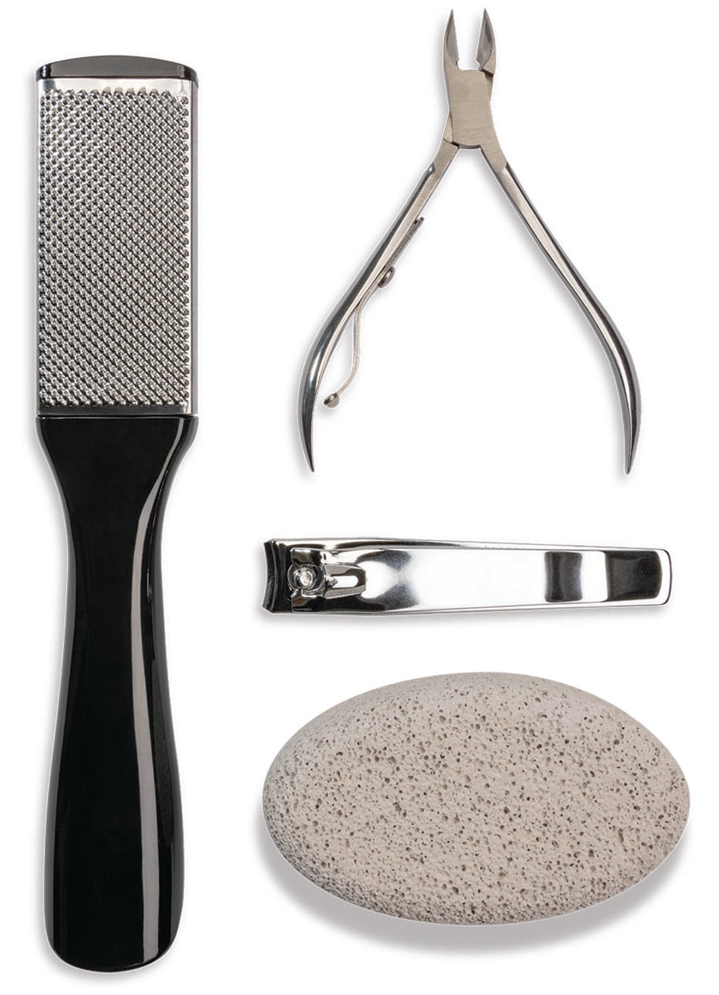 4 Piece Feet Pedicure Tools, Grooming Men Professional Grade Pedicure Supplies with Stainless Steel Construction Callus Remover, Cuticle Trimmer, Nail Clipper and Pumice Stone - Portable Foot Care Kit - Walmart.com 4 Piece Feet Pedicure Tools, Grooming Men Professional Grade Pedicure Supplies with Stainless Steel Construction Callus Remover, Cuticle Trimmer, Nail Clipper and Pumice Stone - Portable Foot Care Kit - Walmart.com