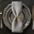 thumbnail image 6 of Gold Napkin Rings Holder Set of 6 for Kitchen Dining Coffee Table in Elegant Flower Design Al Fresco for Dinner Party Wedding Easter Holiday Birthday Thanksgiving Housewarming Gift Special Occasions, 6 of 8