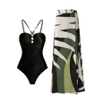 thumbnail image 7 of Women's Fashion One-Piece Swimsuit Set With sheer Bikini Cover Up, 7 of 7