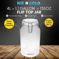 thumbnail image 6 of Airtight Glass Storage Jars with Clamp Lid - Food Storage Containers with Rubber Gasket Seal – Pantry & Kitchen Canisters for Dry Goods, Coffee, Sugar, Pasta -135oz | 4L | 1 GAL (1pk), 6 of 6