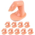thumbnail image 1 of Practique el arte de las uñas con los dedos Practique los dedos falsos de plástico con uñas para las herramientas de decoración de la exhibición del entrenamiento del arte de las uñas (10 piezas), 1 of 5