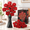 Red Roses, variant on Black Roses 12-Pack Interlocking Block Building Set, 585 Pieces Botanical Bouquet Kit