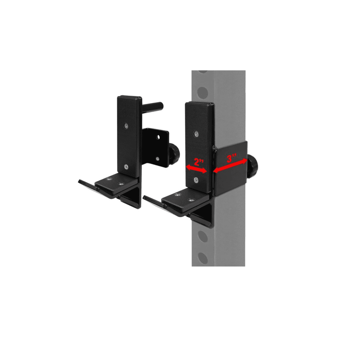 SYL Fitness 2x2 J-Hooks Power Rack Attachment Barbell Holder/Squat Rack  Accessories J Cups, Pin Dia Available in 1, 1/2 and 3/4