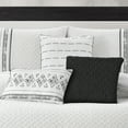 thumbnail image 5 of Lanco 7 Piece White Black Comforter Set, California King Size Clip & Microfiber Print Bedding Set, All Season Geometric Bedding, Matching Pillows , Shams , Bed Skirt, 5 of 7