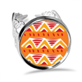 thumbnail image 1 of Triangle Collines Totems Mexicains Ancienne Civilisation Anneau Réglable Mariage Fiançailles d'Amour, 1 of 3