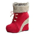 thumbnail image 2 of Herrnalise Super Highheeled Wedgeheel Sequined Plush Boots For Ladies Sales, 2 of 6