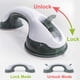 thumbnail image 2 of Manija de ducha - 12 barras de agarre para baño, ventosas de seguridad de doble bloqueo Ultra Grip, mano de ducha, 2 of 3