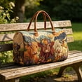 thumbnail image 4 of Vintage Patchwork Quilted Travel Bag Printed Quilted Duffle Bag With Strap,Printed Retro Weekender Luggage Retro Style For Everyday Travel, 4 of 7