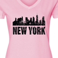 thumbnail image 4 of Inktastic New York Skyline Grunge Women's V-Neck T-Shirt, 4 of 5