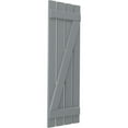 thumbnail image 3 of Ekena Millwork 15 1/2"W x 79"H Americraft Four Board (2 Batten) Exterior Real Wood Spaced Board-n-Batten Shutters w/ Z-Bar (Per Pair), Ocean Swell, 3 of 10