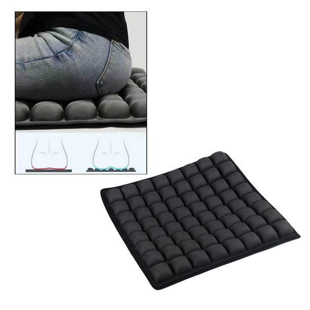 Cojín infble Funda de asiento transpirable con válvu de Colcomx Cojín de asiento inflable