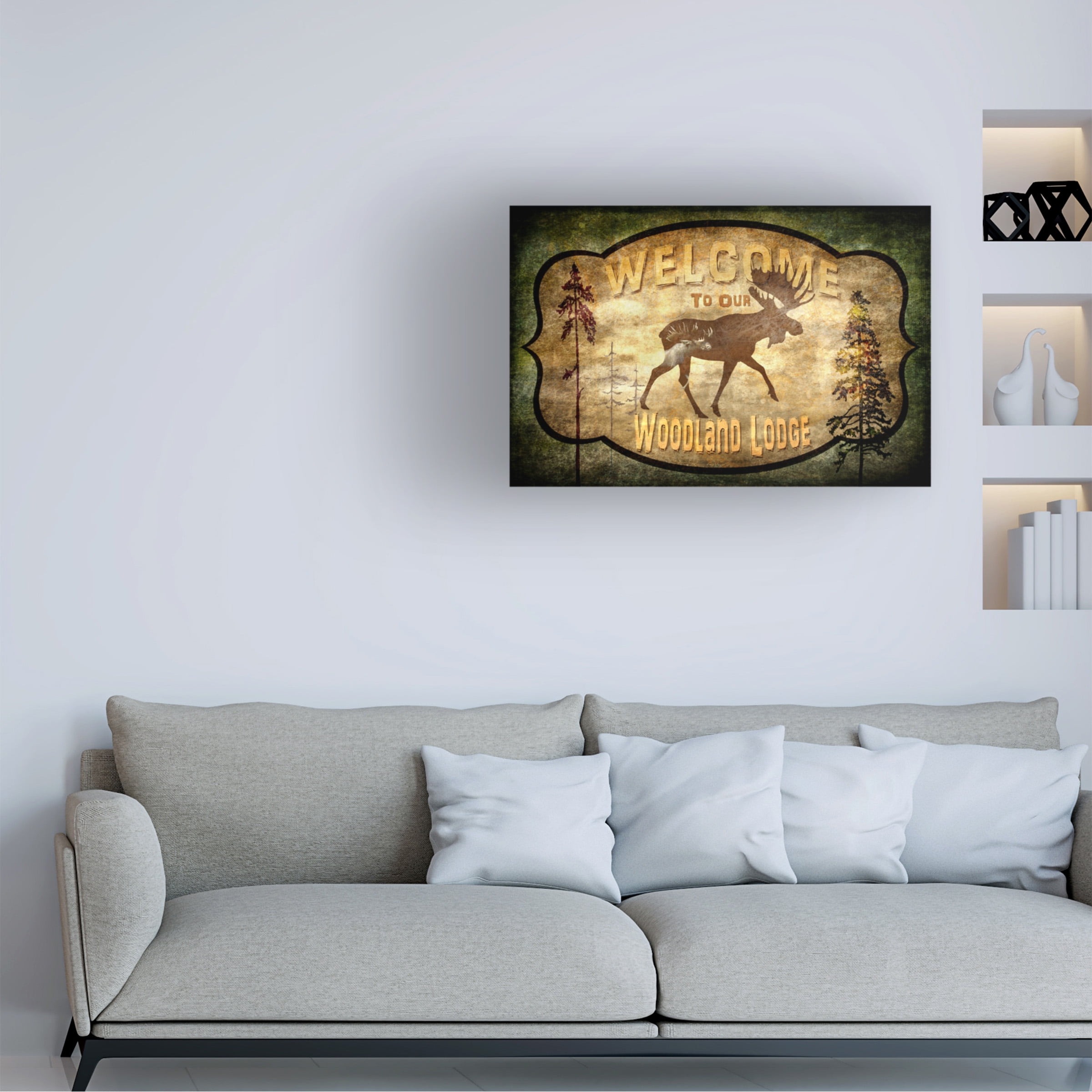 LightBoxJournal 'Welcome Lodge Moose' Canvas Art