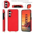 thumbnail image 2 of Crossbody Wallet Case for Samsung Galaxy S25, RFID Blocking Premium PU Leather Shoulder Strap Lanyard Shockproof Magnetic Cover with Card Holder Kickstand Case for Samsung Galaxy S25, Red, 2 of 8