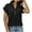 Black, variant on Womens Short Sleeve Henley Shirts V Neck Summer Sweaters Spring Business Tunic Tops Dressy Casual Work Blouses Gray M