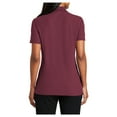 thumbnail image 2 of Yellow Rooster Women's Short Sleeve Stain-Release Polo T-Shirt Burgundy 2XL, 2 of 6