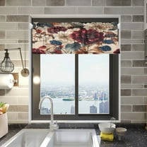 Burgundy Hydrangeas Curtain Valances Window Treatment Rod Pocket Drape Valance 54" X 18" for Kitchen Living Room Bedroom