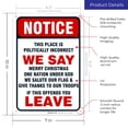 thumbnail image 3 of Patriotic Sign, Politically Incorrect Sign, 10x7 Aluminum, 3 of 8