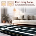thumbnail image 2 of ODIKA 5'x7' Machine Washable Non-Slip Area Rug, Friendly Air Travel Design High Traffic Rug, Black, 28738, 2 of 7