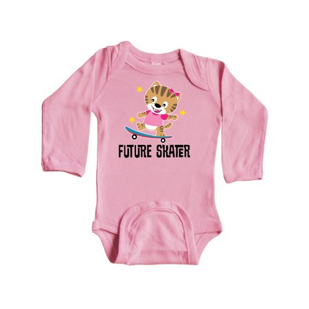 

Inktastic Skateboarding Girls Future Skater Gift Baby Girl Long Sleeve Bodysuit