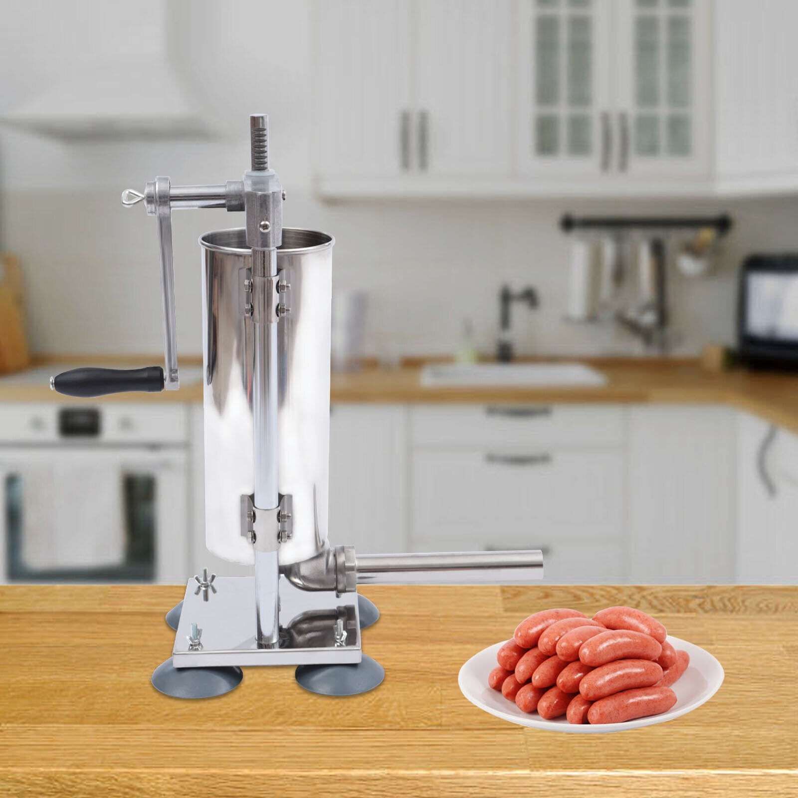 Stainless Steel Manual Sausage Large Maker Meat Filling HandCrank Tool