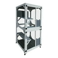 thumbnail image 6 of Zephypaws 2-Story Catio Outdoor Cat Enclosure with Sliding Doors, 30.7" Outdoor Cat House, Gray, 6 of 8