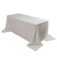 thumbnail image 3 of Efavormart White Seamless Premium Crushed Velvet Rectangle Tablecloth - 90"x132", 3 of 11