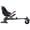 Black + Steel, variant on Hoverboard Go-Kart Seat Attachment for 6.5 8 10 Hoverboards, Dual Shock Absorber, Sturdy Adjustable Off-Road Frame, Black Steel Construction, Family Fun Gift