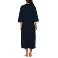 thumbnail image 5 of Avidlove Women Zipper Front Robes 3/4 Sleeve Housecoat Full Length Loungewear Dress with Pocket Long Nightgown Sleepwear Bathrobes, 5 of 6