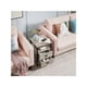 thumbnail image 4 of 2PCS Mesita de Noche Madera Vintage para Dormitorio Mesa Auxiliar Metal con 3 Cajones 40 x 40 x 61 cm Gris, 4 of 5