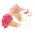 thumbnail image 5 of SKISUNO Flamingo Cupcake Toppers Assorted Color Paper Cake Picks for Decoration 100 Pcs, 5 of 8