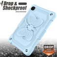 thumbnail image 5 of Dteck with Shoulder Strap Case for Samsung Galaxy Tab A7 Lite 8.7-inch SM-T220 T225 (2021),Shockproof Rugged Rubber 3-Layers Protection Butterfly Case Kids Friendly Kickstand Cover,Blue, 5 of 8