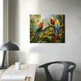 thumbnail image 3 of Nawypu Bathroom Decor Wall Art Parrot Bird Pictures Tropical Colorful Canvas Framed, 3 of 4