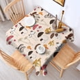 thumbnail image 2 of Colorful Mushroom Assortment Light Pink Pattern Square Tablecloth,Waterproof Square Table Cover,Wipeable Spillproof Washable Table Cover for Home Kitchen Party Decor 42"X42"(107x107cm), 2 of 6