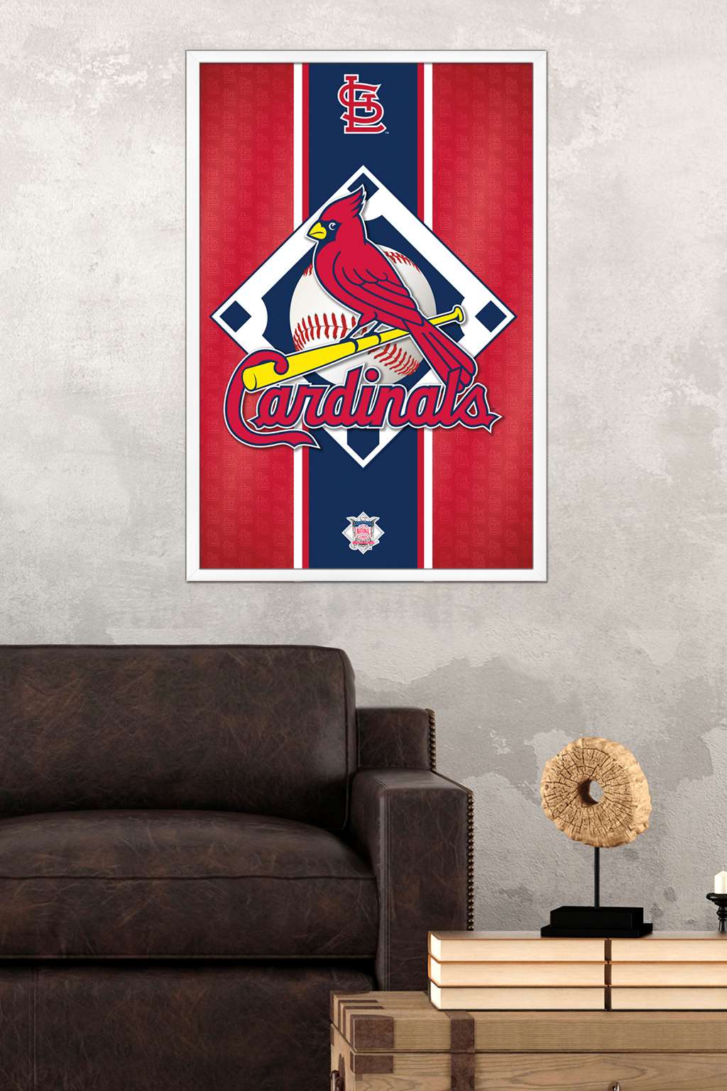 MLB St. Louis Cardinals - Logo 15 Wall Poster, 22.375" x 34", Framed